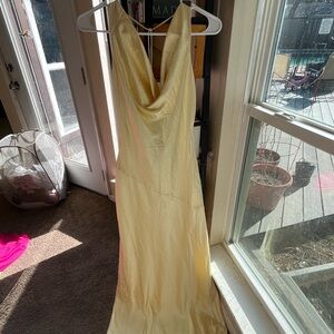 Elegant Yellow Evening Gown